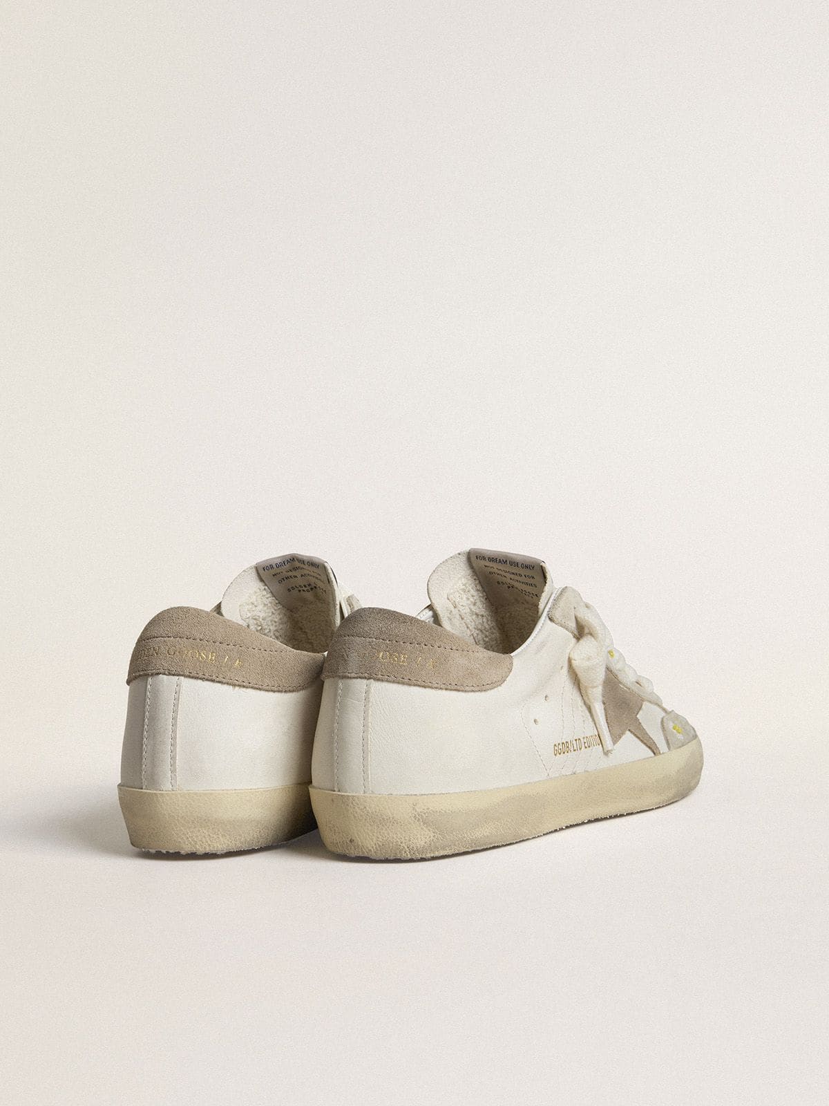 Women’s Super-Star LTD with beige suede star and heel tab and floral embroidery - Golden Goose Women
