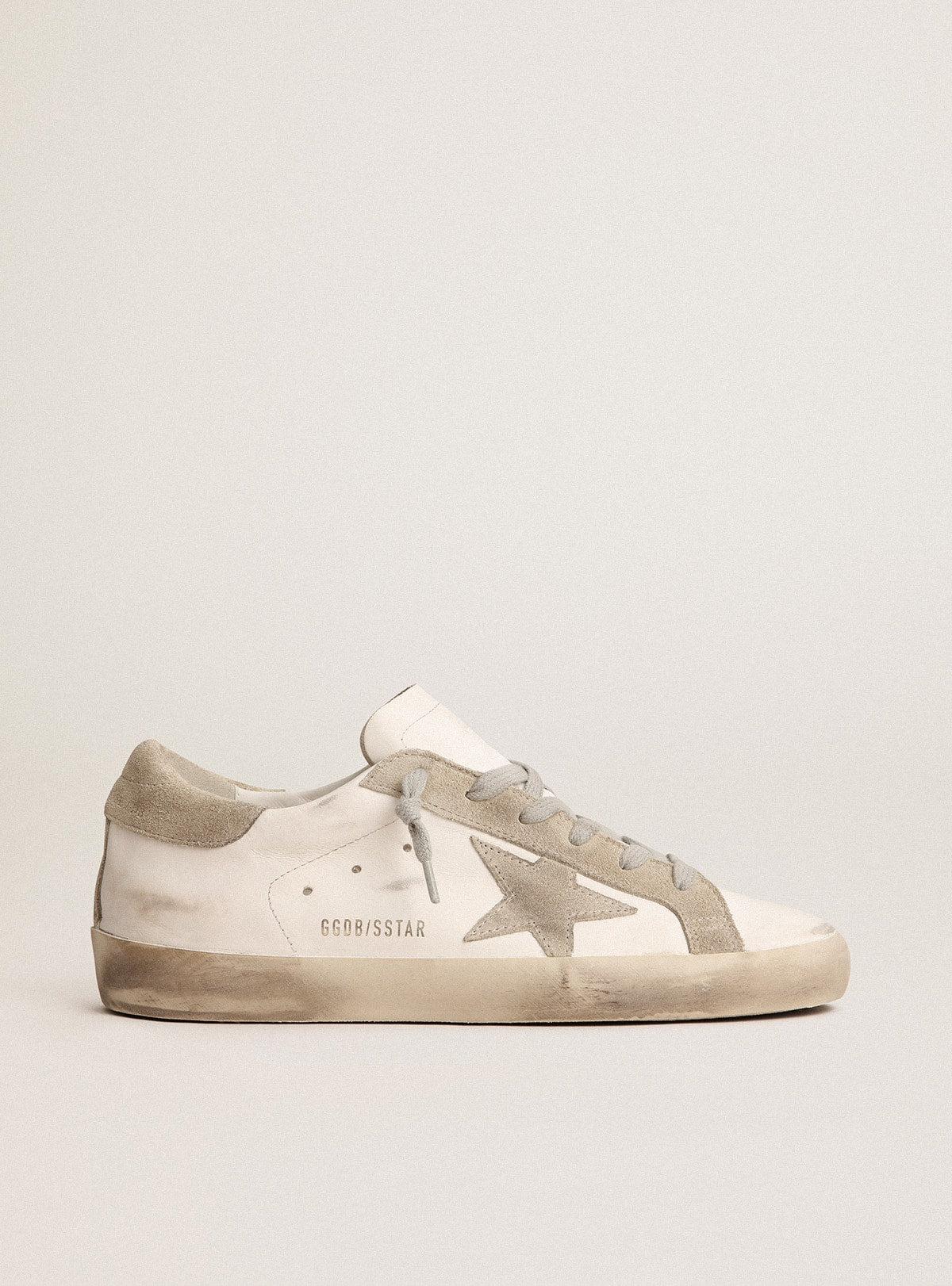 Women’s Super-Star with gray suede star and heel tab - Golden Goose Women