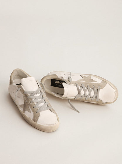 Women’s Super-Star with gray suede star and heel tab - Golden Goose Women