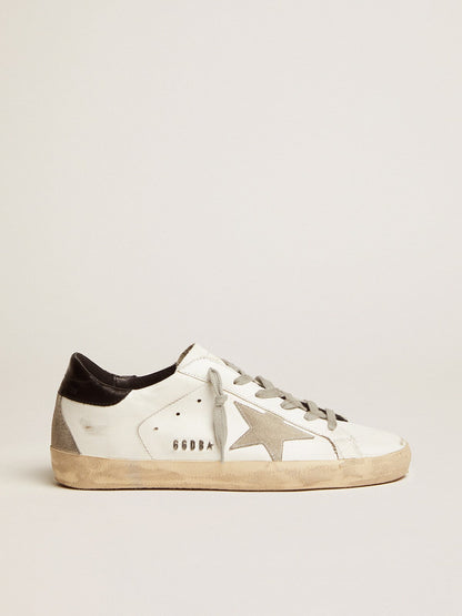 Women's Super-Star with black heel tab and metal stud lettering - Golden Goose Women