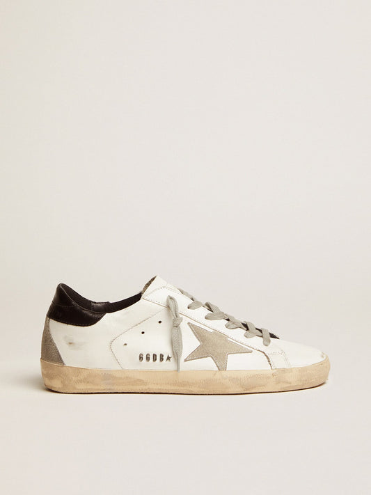 Women's Super-Star with black heel tab and metal stud lettering - Golden Goose Women