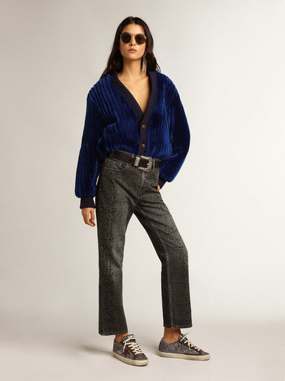 Super-Star in glitter with a brown star and lilac heel tab - Golden Goose Women