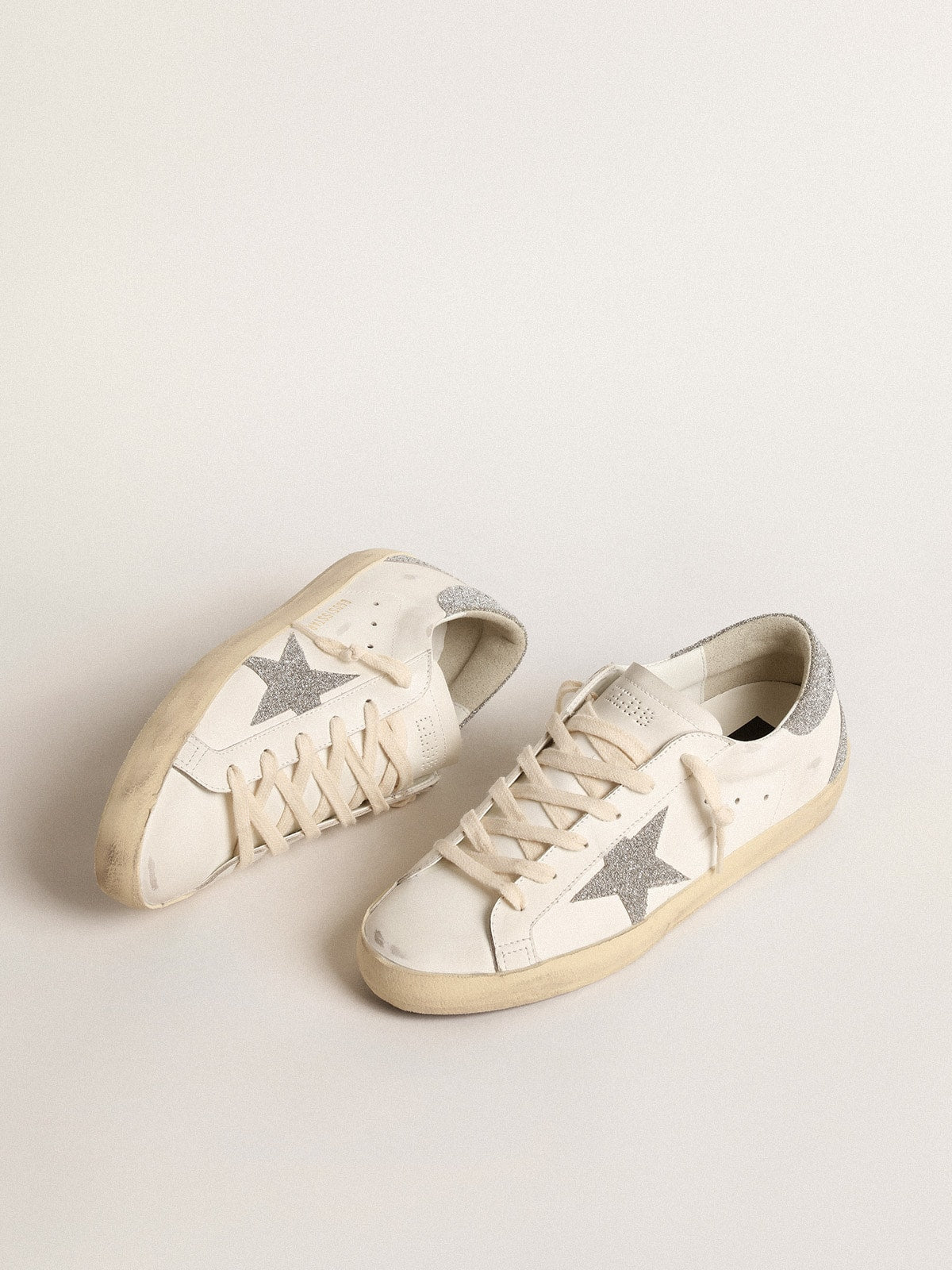 Women’s Super-Star with silver Swarovski crystal star and heel tab - Golden Goose Women