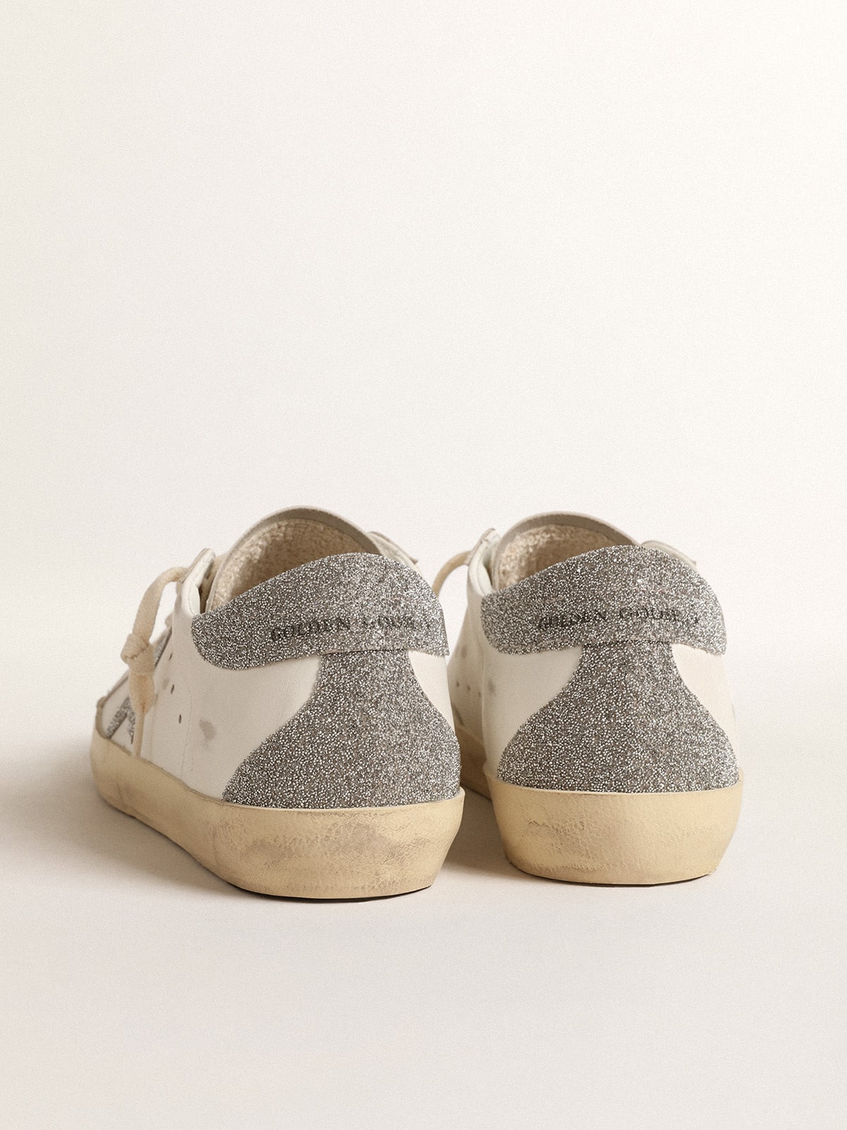 Women’s Super-Star with silver Swarovski crystal star and heel tab - Golden Goose Women