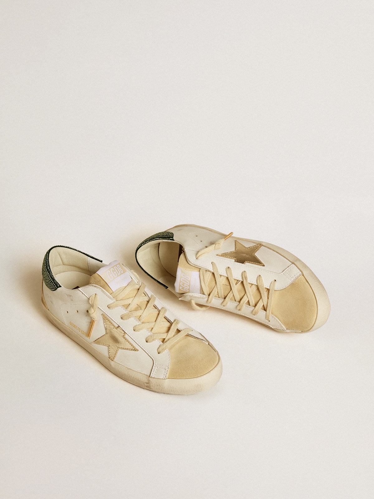 Women’s Super-Star LTD with leather star and Swarovski crystals heel tab - Golden Goose Women