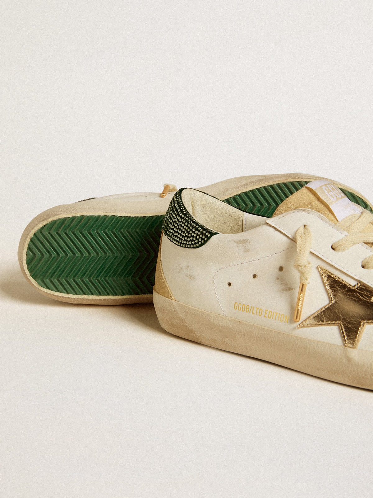Women’s Super-Star LTD with leather star and Swarovski crystals heel tab - Golden Goose Women