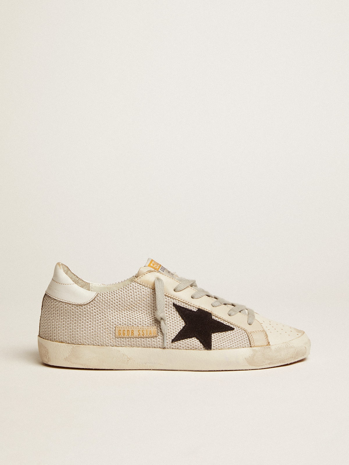 Women's Super-Star in leather with black star - Golden Goose Women