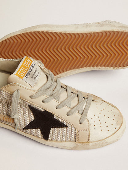 Women's Super-Star in leather with black star - Golden Goose Women