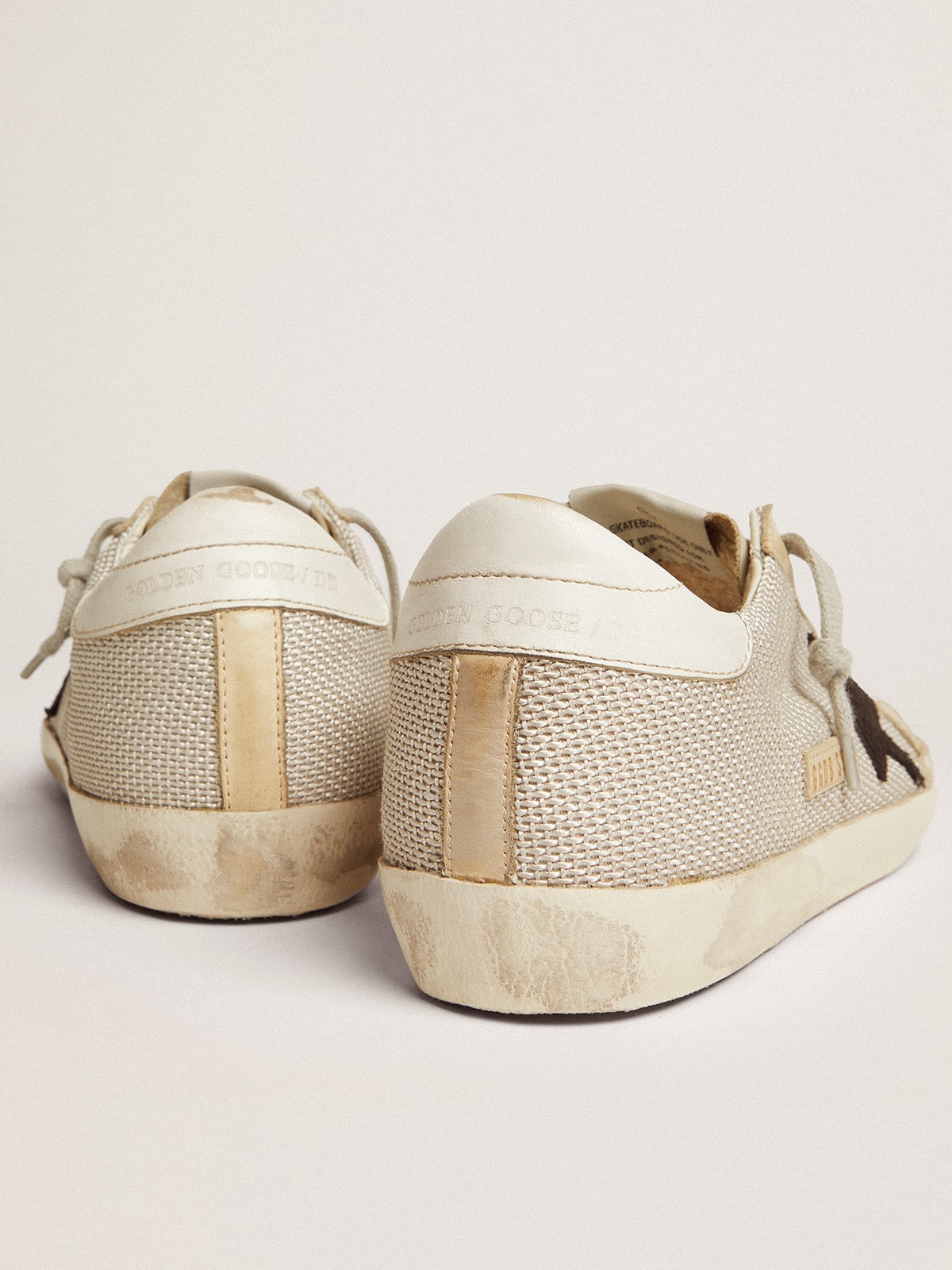 Women's Super-Star in leather with black star - Golden Goose Women