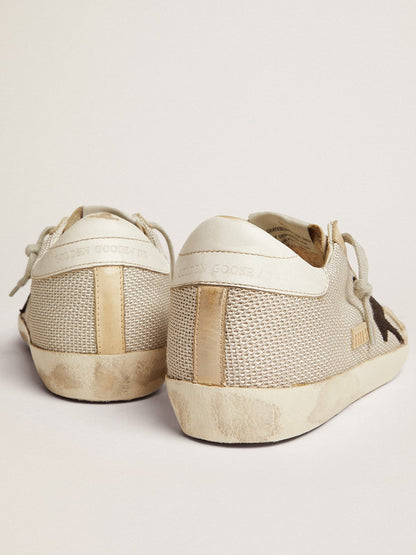 Women's Super-Star in leather with black star - Golden Goose Women