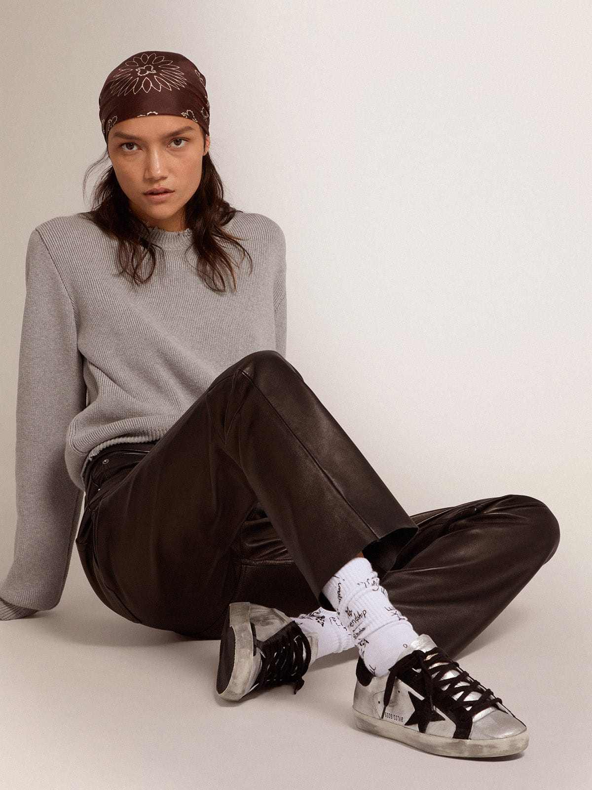 Women’s Super-Star sneakers in silver leather | Golden Goose - Golden Goose Women