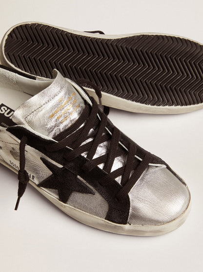 Women’s Super-Star sneakers in silver leather | Golden Goose - Golden Goose Women