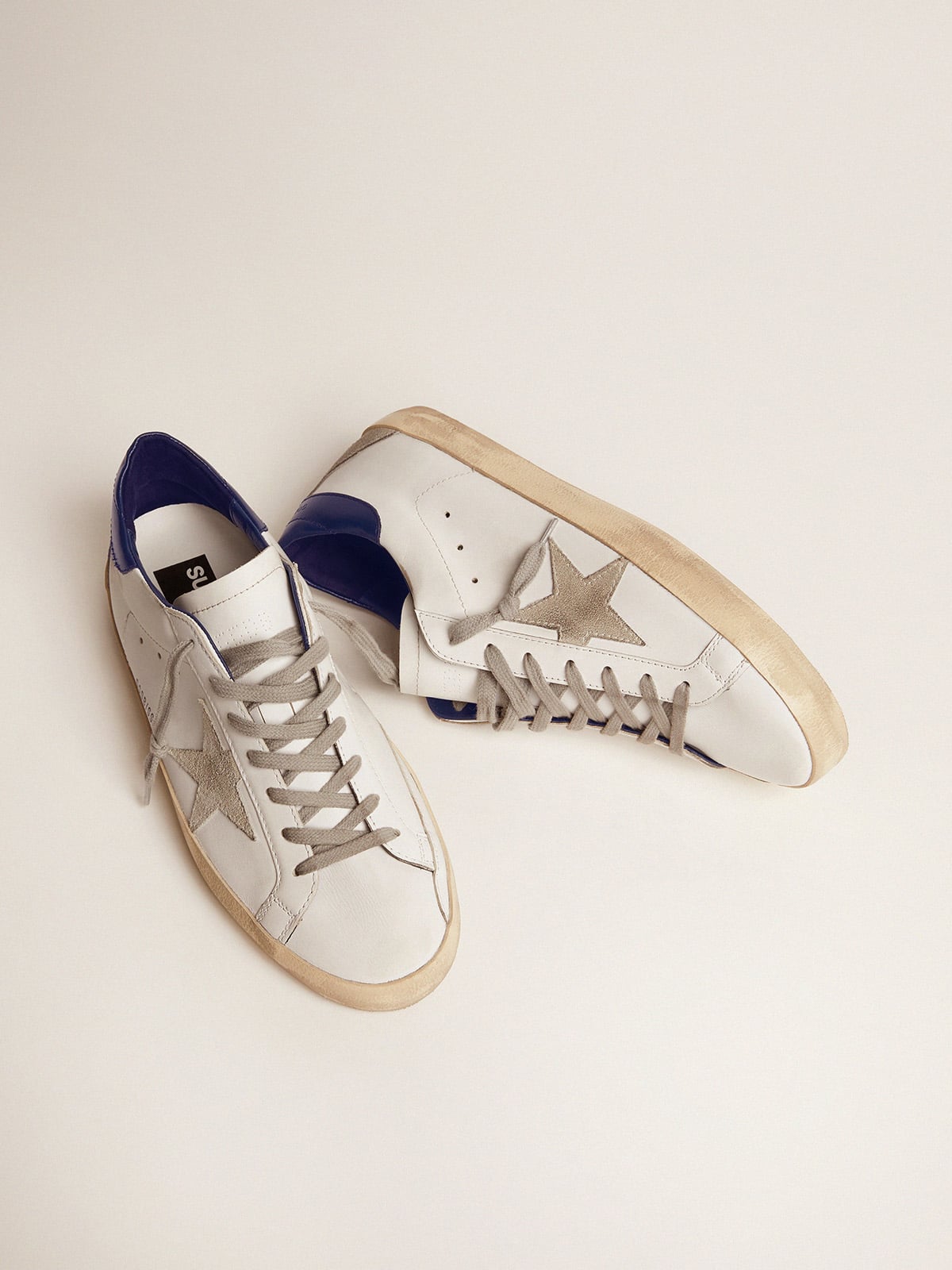 Women's blue and white Super-Star sneakers | Golden Goose - Golden Goose Women