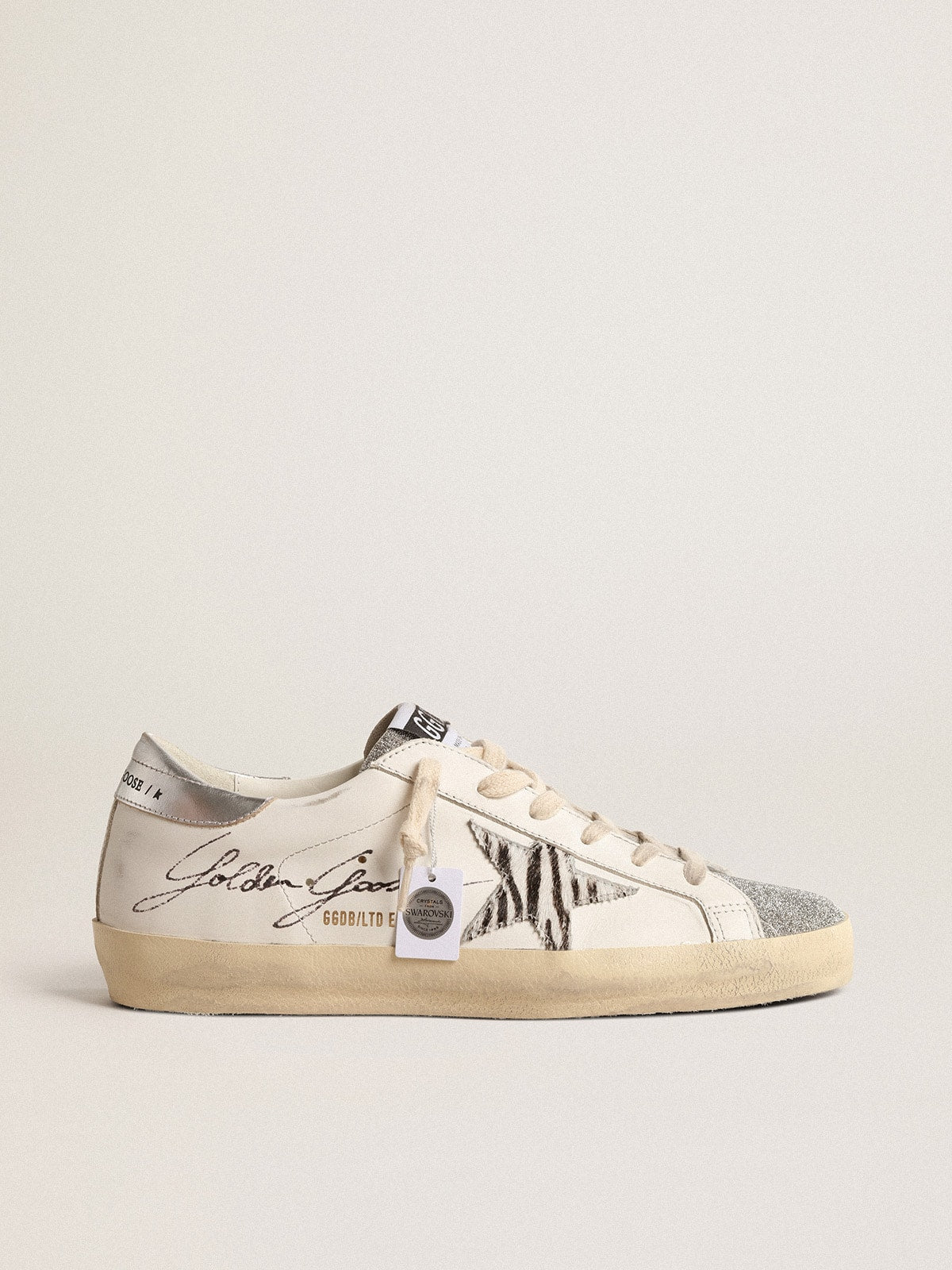 Super-Star with silver Swarovski crystal tongue - Golden Goose Women