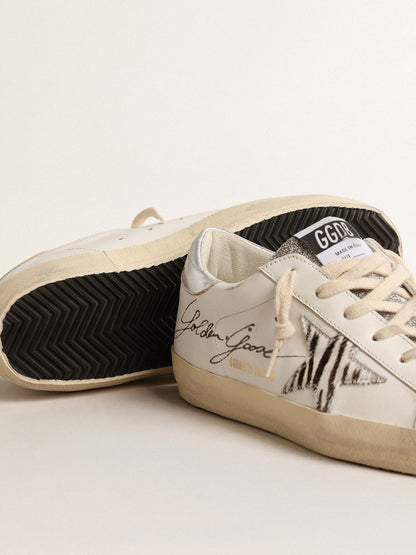Super-Star with silver Swarovski crystal tongue - Golden Goose Women