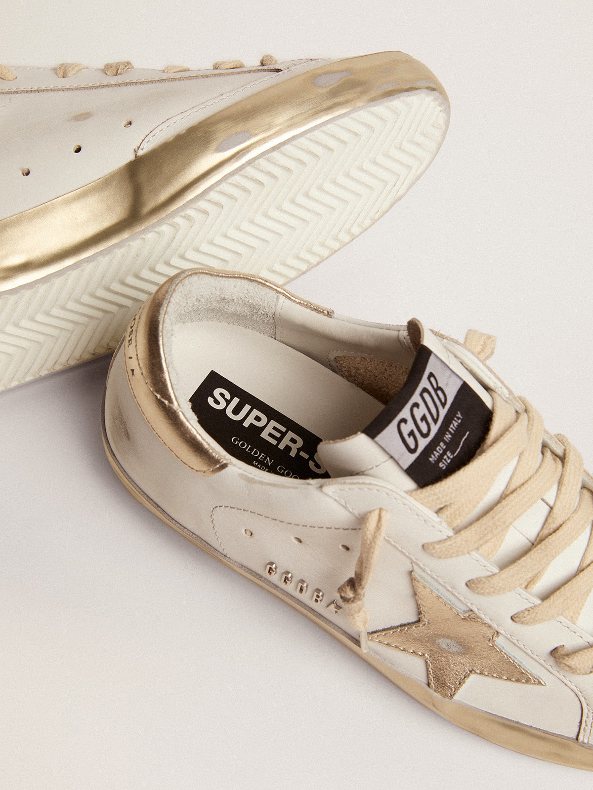 Women’s Super-Star sneakers with gold foxing | Golden Goose - Golden Goose Women