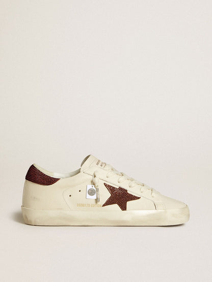 Women’s Super-Star  with suede star and heel tab with Swarovski crystals - Golden Goose Women