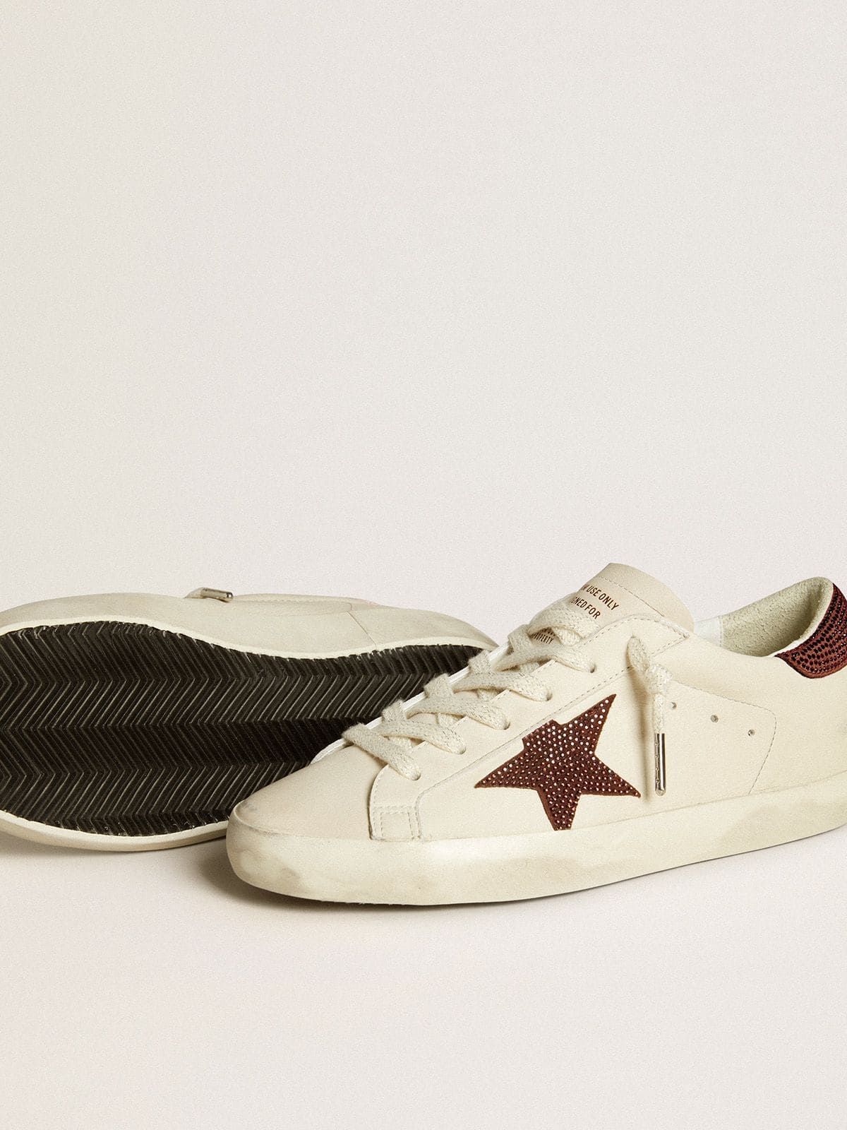 Women’s Super-Star  with suede star and heel tab with Swarovski crystals - Golden Goose Women