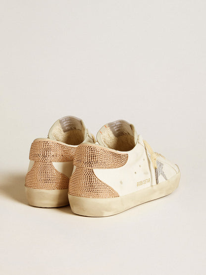Women’s Super-Star in leather with Swarovski crystal star and heel tab - Golden Goose Women