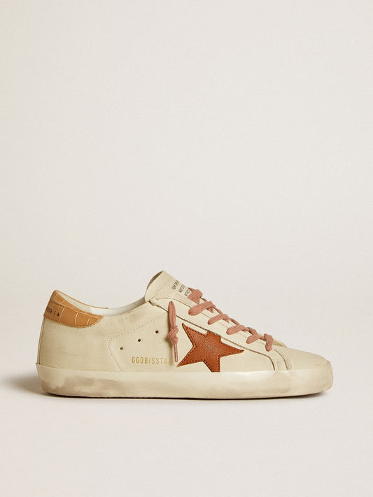 Women’s Super-Star with leather star and crocodile-print leather heel tab - Golden Goose Women