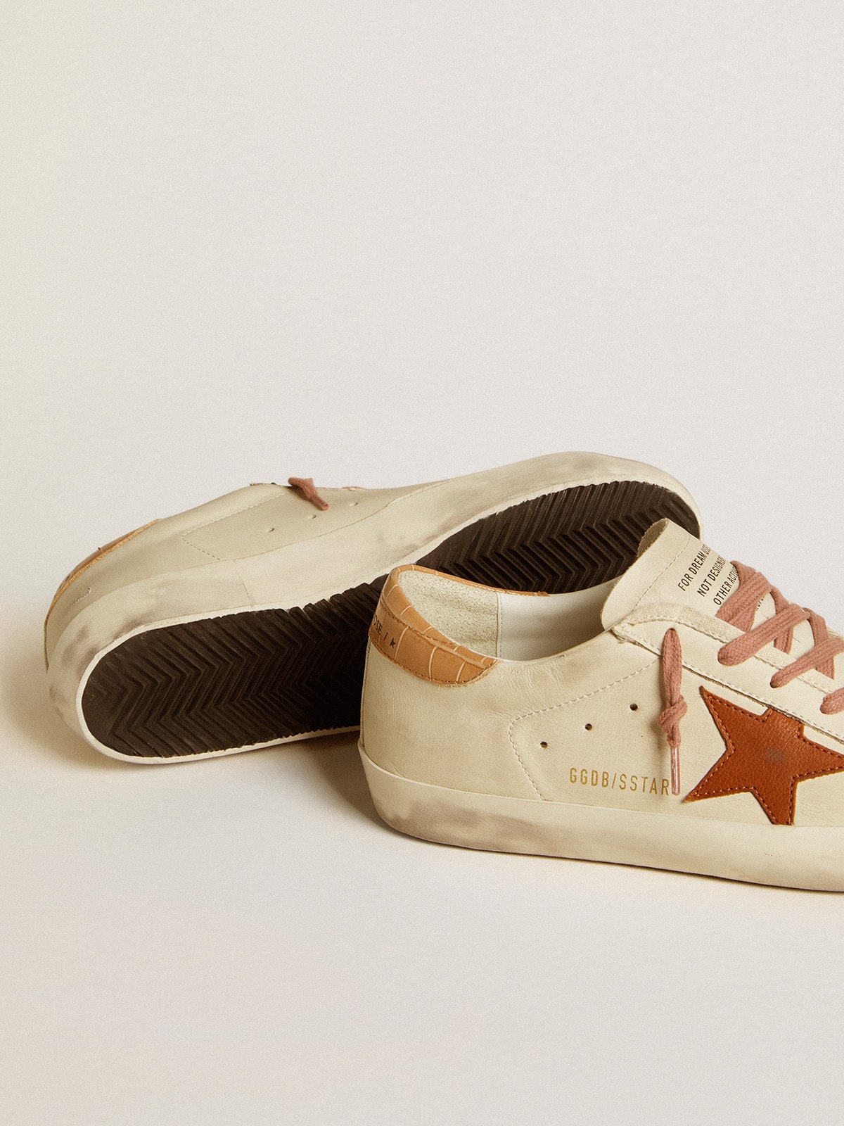 Women’s Super-Star with leather star and crocodile-print leather heel tab - Golden Goose Women
