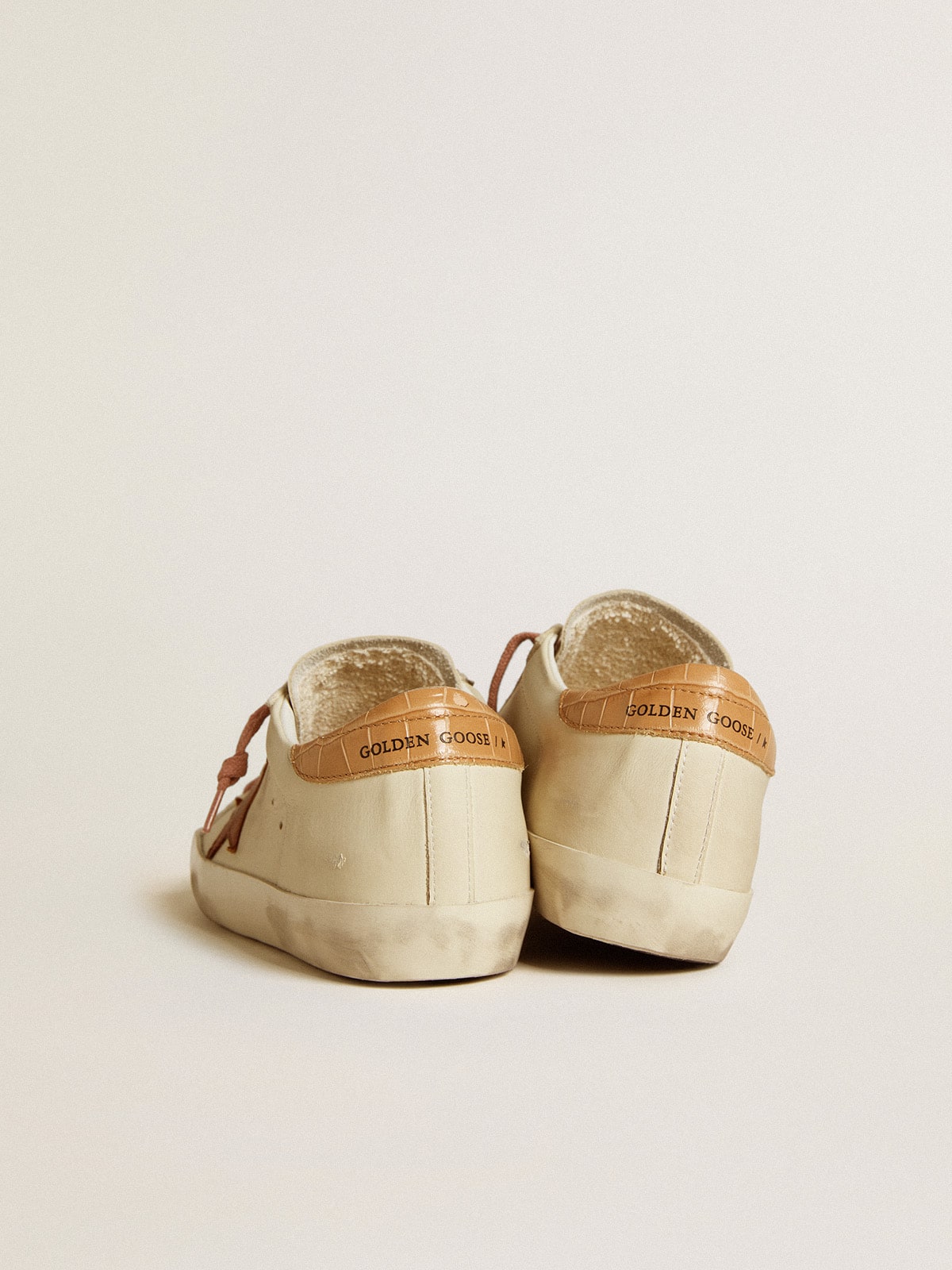 Women’s Super-Star with leather star and crocodile-print leather heel tab - Golden Goose Women