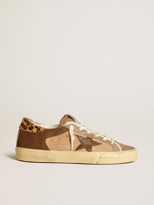 Women’s Super-Star in suede with leather star and pony skin heel tab - Golden Goose Women