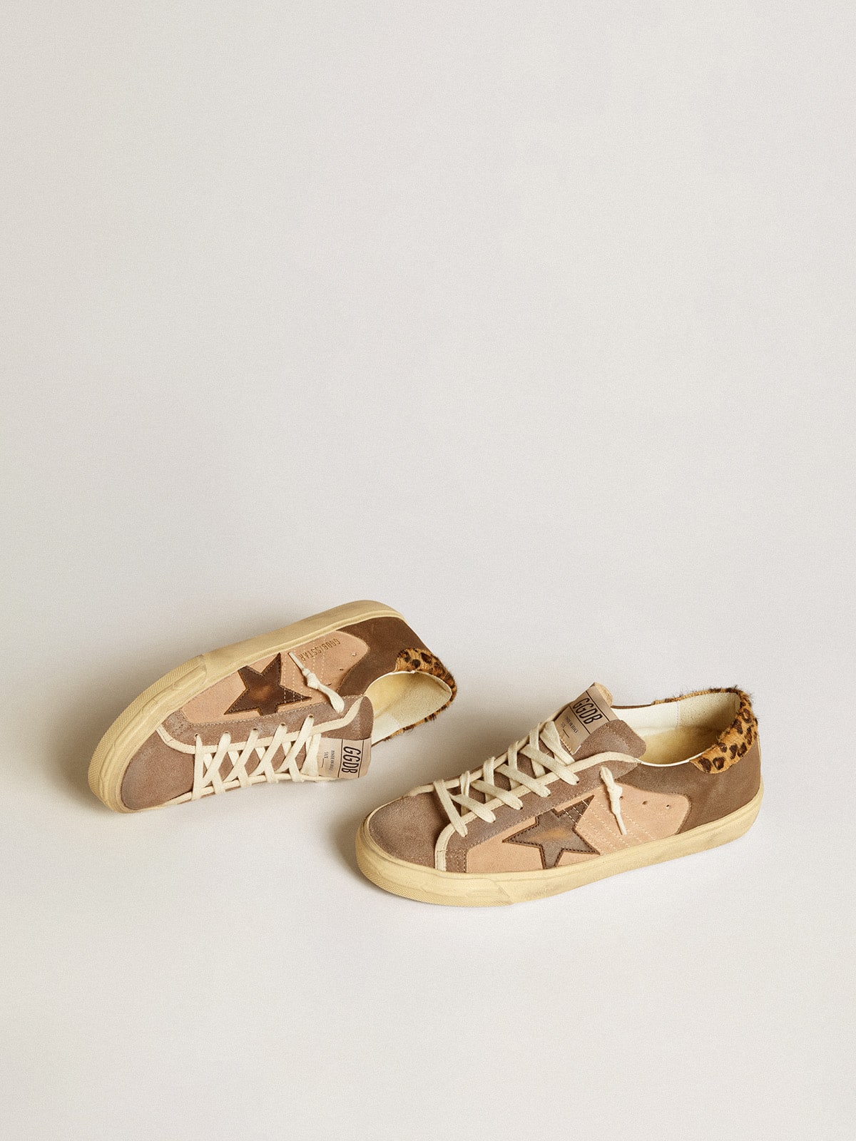Women’s Super-Star in suede with leather star and pony skin heel tab - Golden Goose Women