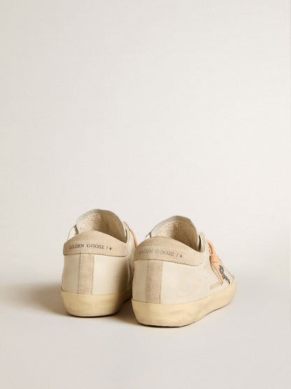 Super-Star LTD in leather with beige suede star with Swarovski studs - Golden Goose Women