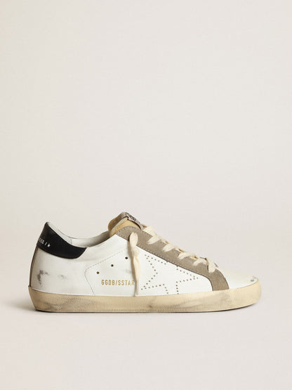 Women's Super-Star with perforated star and midnight blue heel tab - Golden Goose Women