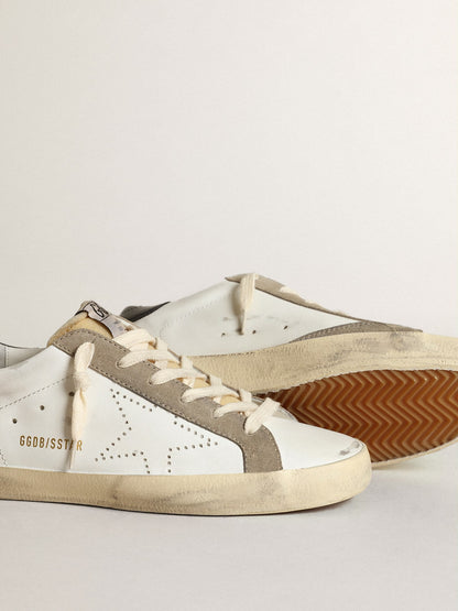 Women's Super-Star with perforated star and midnight blue heel tab - Golden Goose Women