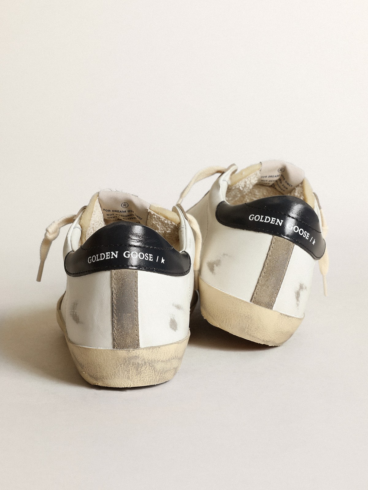 Women's Super-Star with perforated star and midnight blue heel tab - Golden Goose Women