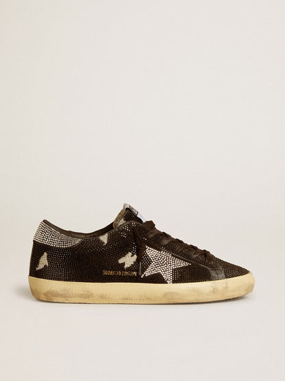 Women's Super-Star in suede and Swarovski crystals with silver star - Golden Goose Women