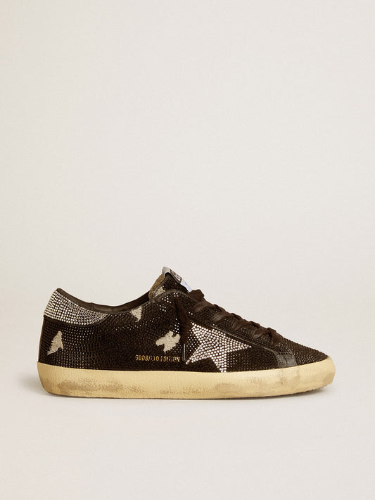 Women's Super-Star in suede and Swarovski crystals with silver star - Golden Goose Women