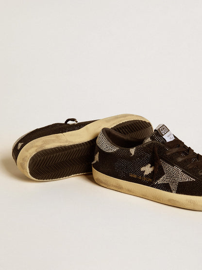 Women's Super-Star in suede and Swarovski crystals with silver star - Golden Goose Women
