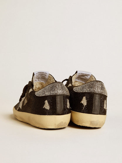 Women's Super-Star in suede and Swarovski crystals with silver star - Golden Goose Women