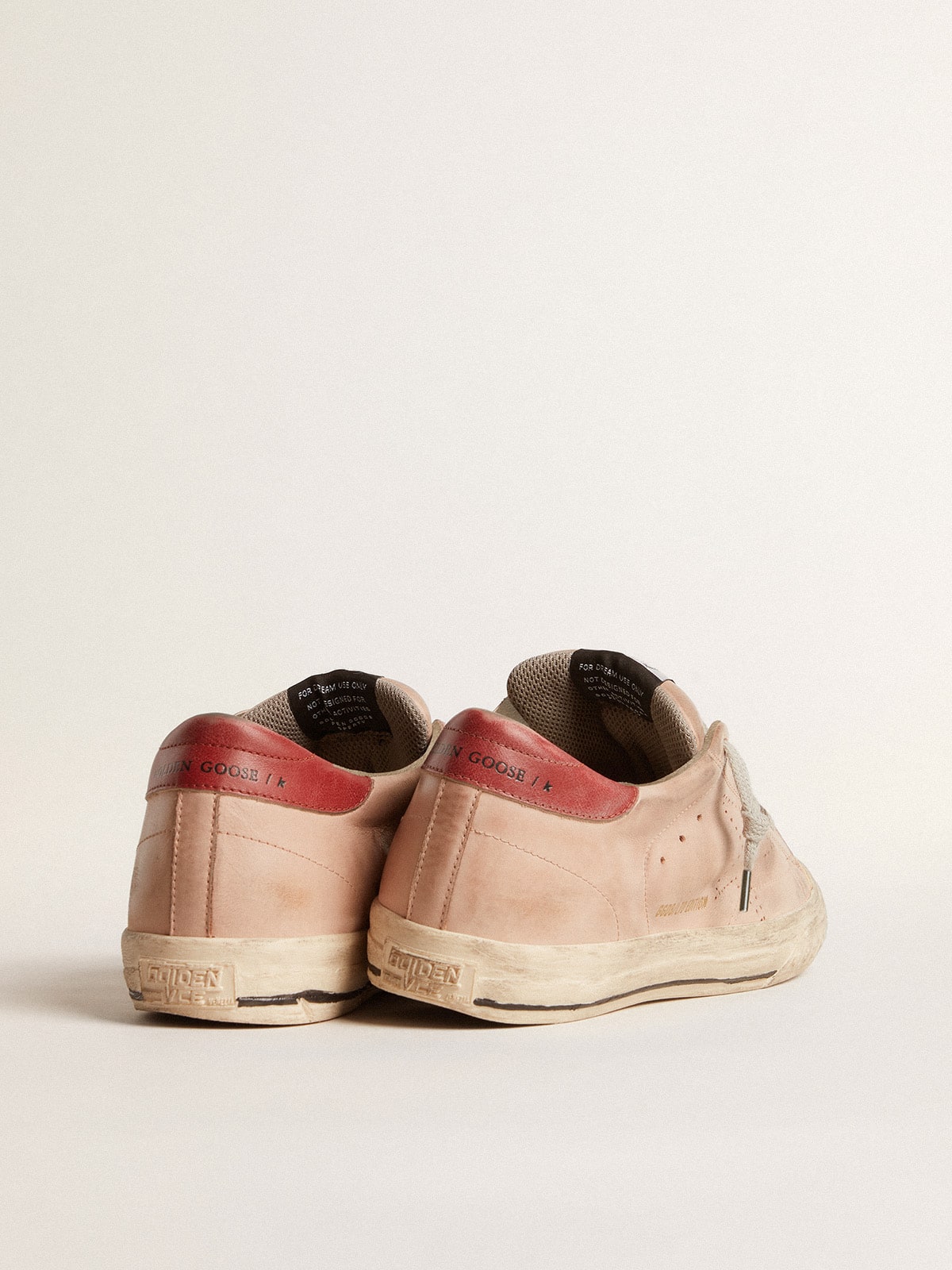 Super-Star LTD in pink nubuck with perforated star and leather heel tab - Golden Goose Women