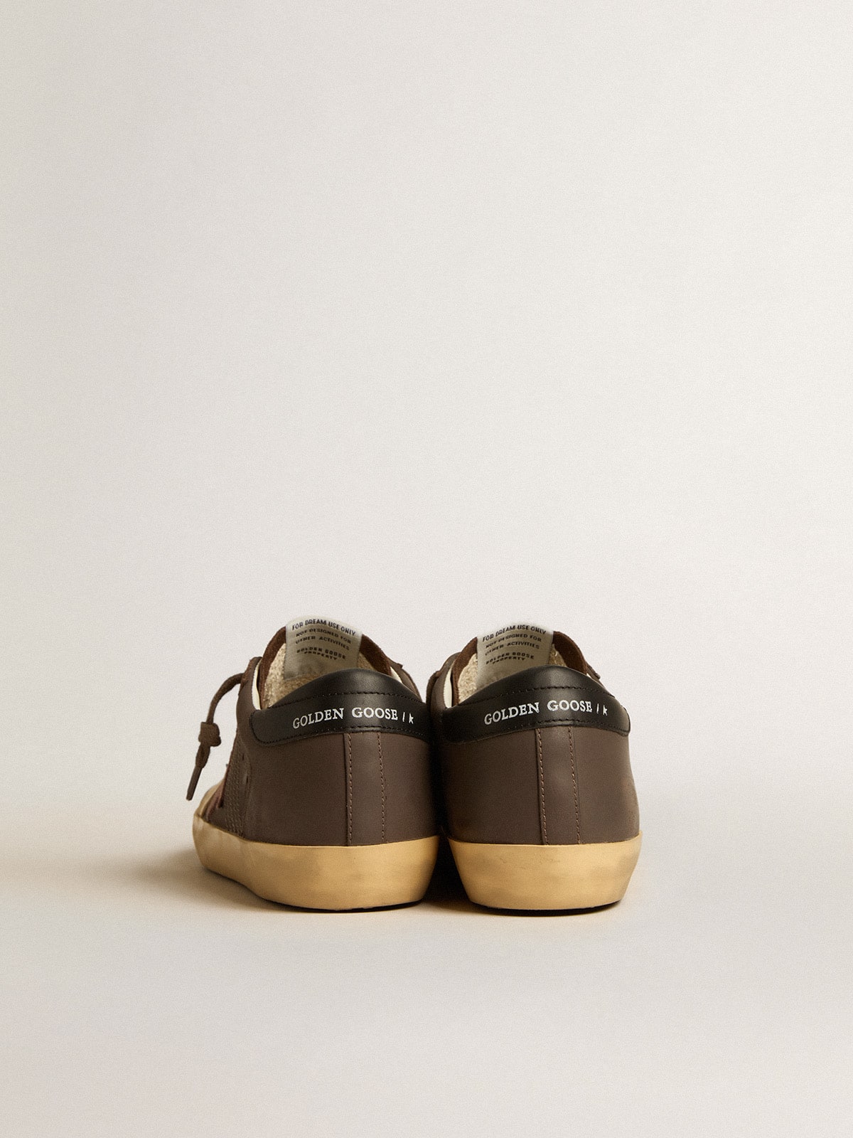 Women's Super-Star Penstar LTD in brown leather with pink suede star - Golden Goose Women