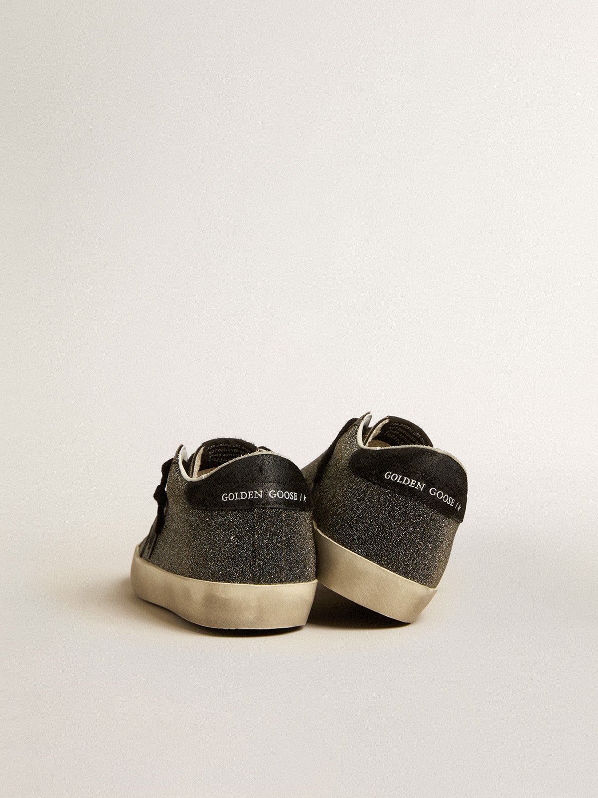Women’s Super-Star in black Swarovski crystals with black suede star - Golden Goose Women