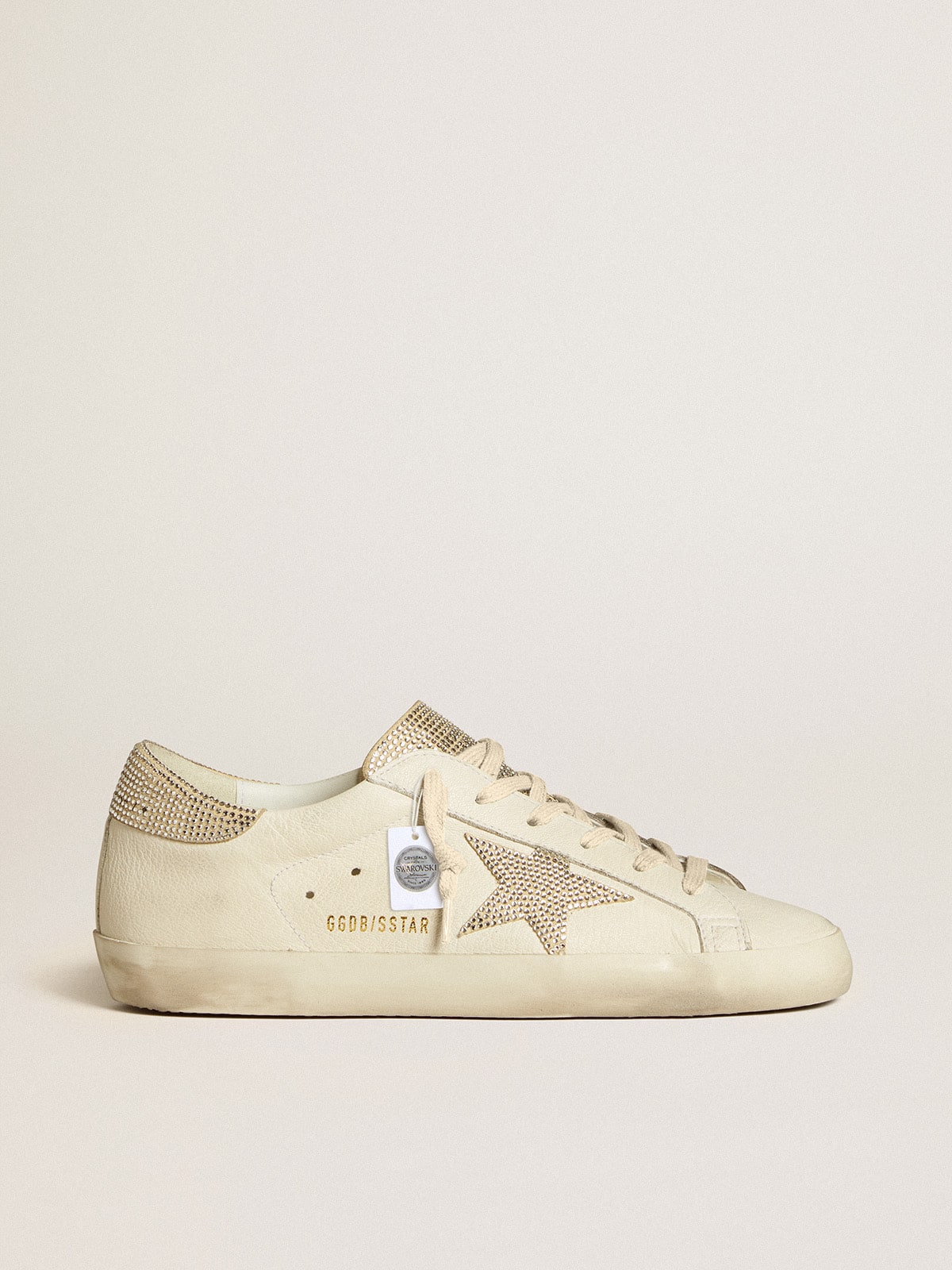 Women’s Super-Star in nappa leather with Swarovski crystal star and heel tab - Golden Goose Women
