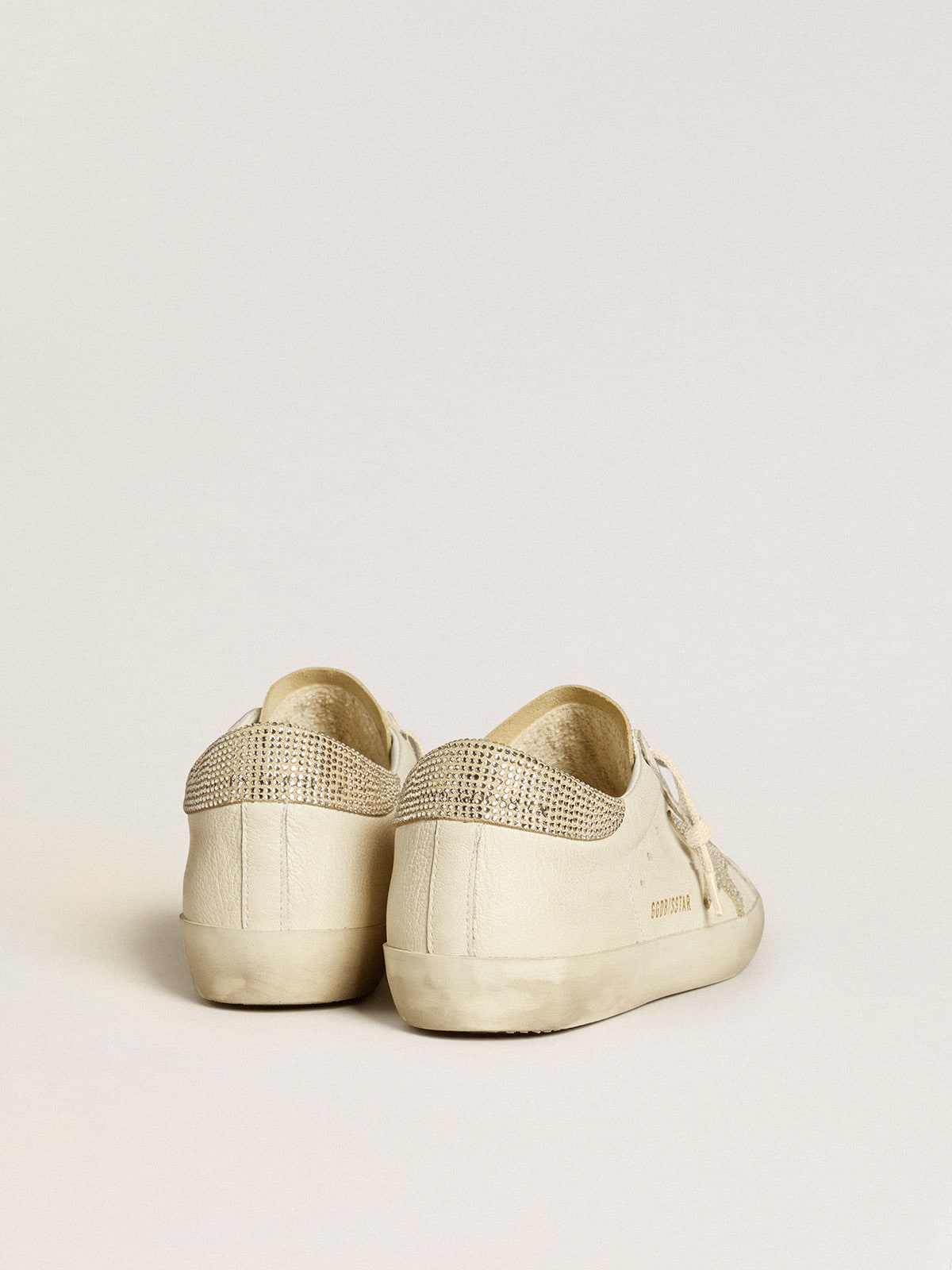 Women’s Super-Star in nappa leather with Swarovski crystal star and heel tab - Golden Goose Women