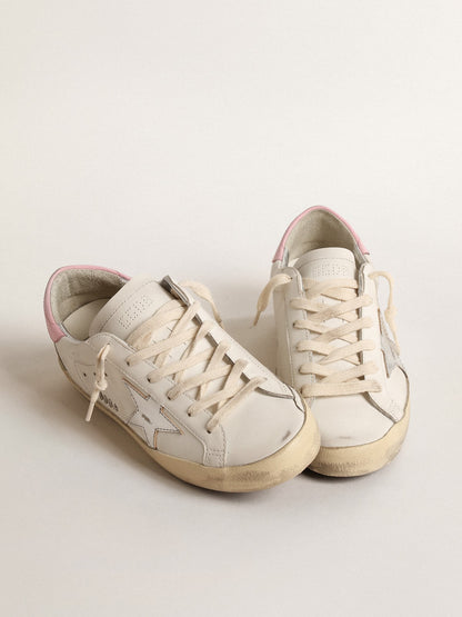 Women's Super-Star with silver leather star and pink heel tab - Golden Goose Women