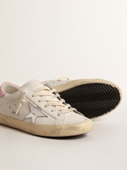 Women's Super-Star with silver leather star and pink heel tab - Golden Goose Women