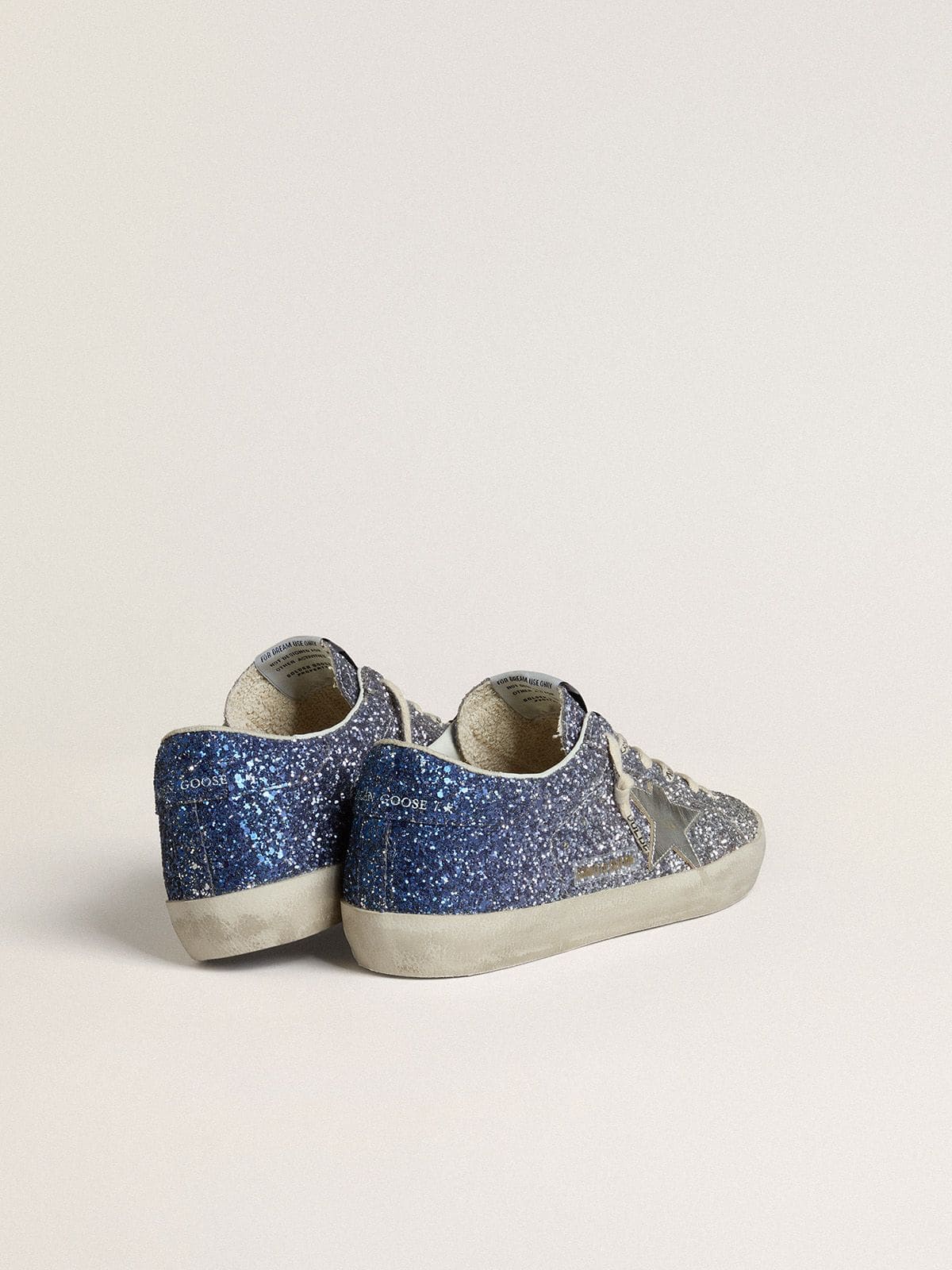 Super-Star LTD in multicolor glitter with silver metallic leather star - Golden Goose Women