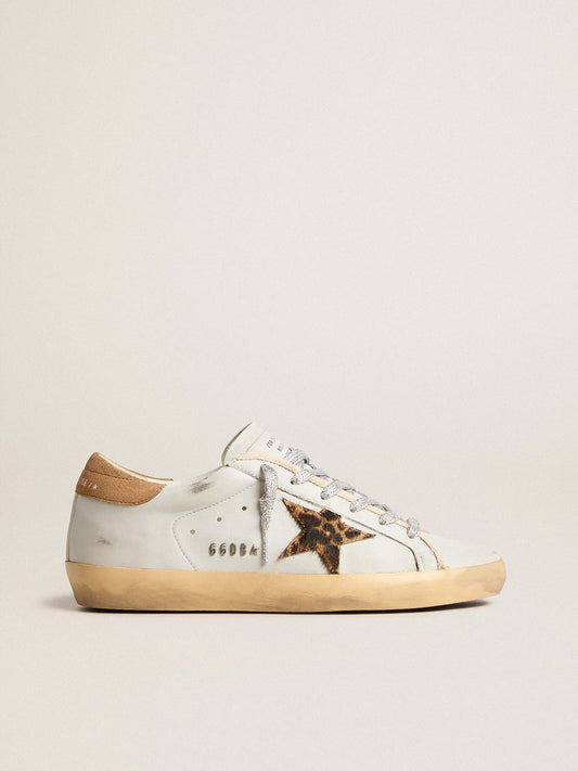 Women's Super-Star in nappa leather with pony skin star and suede heel tab - Golden Goose Women