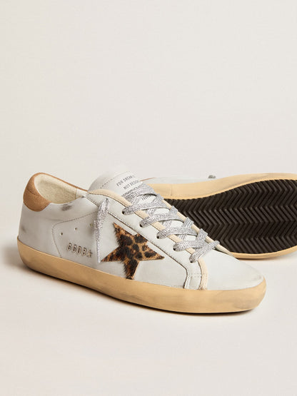 Women's Super-Star in nappa leather with pony skin star and suede heel tab - Golden Goose Women