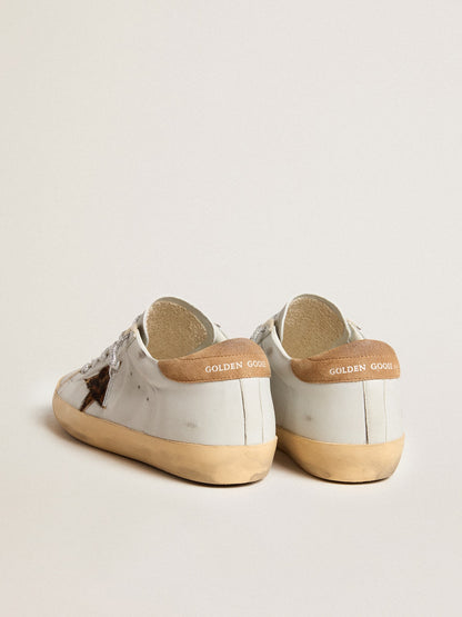 Women's Super-Star in nappa leather with pony skin star and suede heel tab - Golden Goose Women