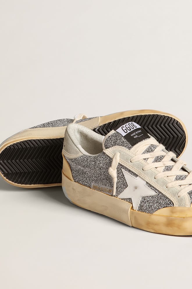 Women’s Super-Star LAB with white star and Swarovski glitter upper - Golden Goose Women