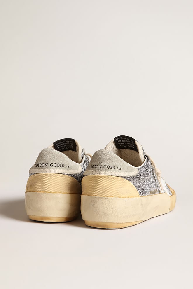 Women’s Super-Star LAB with white star and Swarovski glitter upper - Golden Goose Women