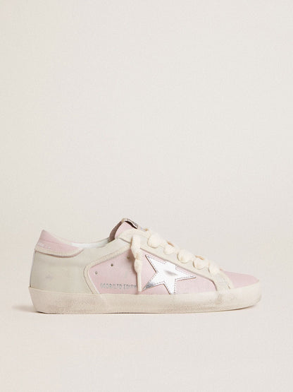 Super-Star LTD in pink leather with silver foiled leather star and pink leather heel tab - Golden Goose Women